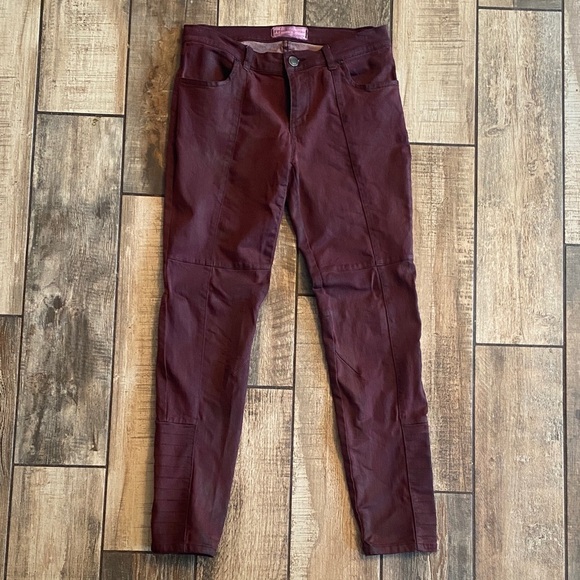 Free People Denim - Free People Deep Burgundy Skinny Jeans
